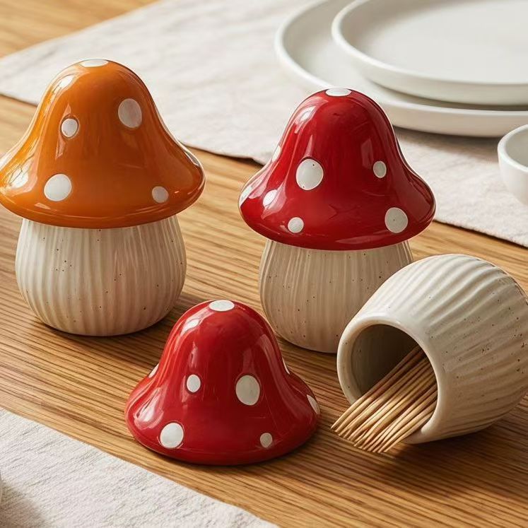 Cartoon Mushroom Ceramic Stora - огляд і ціна Kitchen Gadgets Organizer