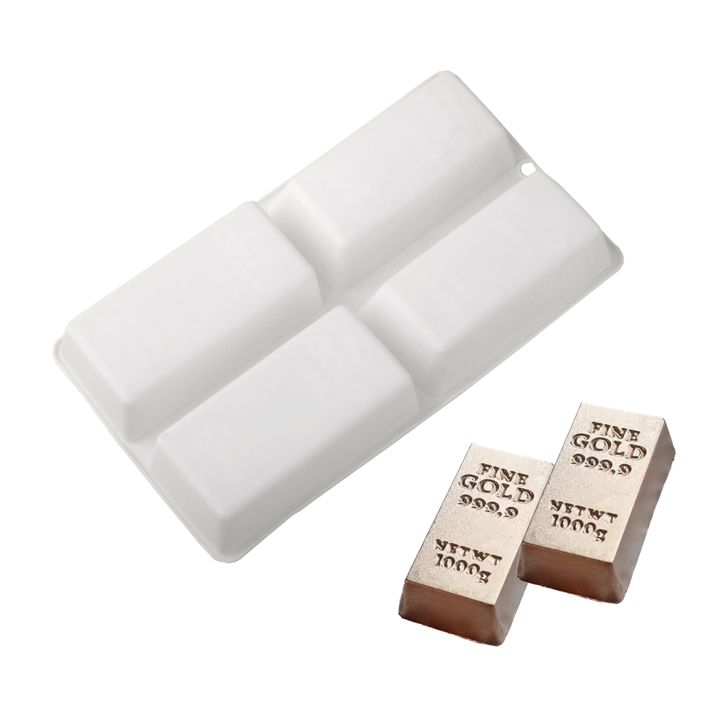 4-Cells Gold Bar Shaped Mousse - огляд і ціна Kitchen Gadgets Gold