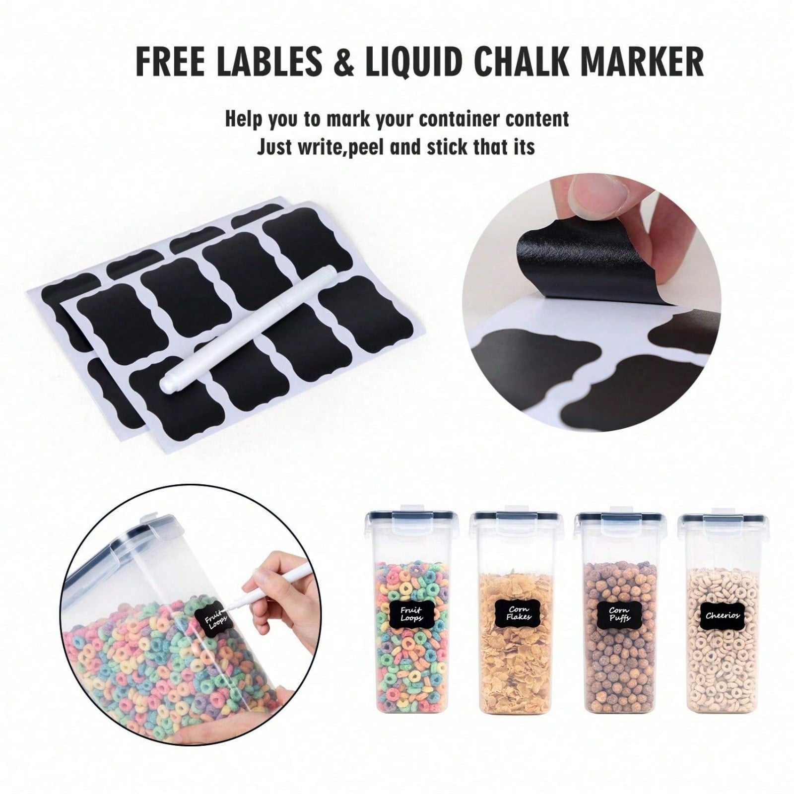 4 Pack Airtight Cereal & Dry F - огляд і ціна Kitchen Gadgets Organizer