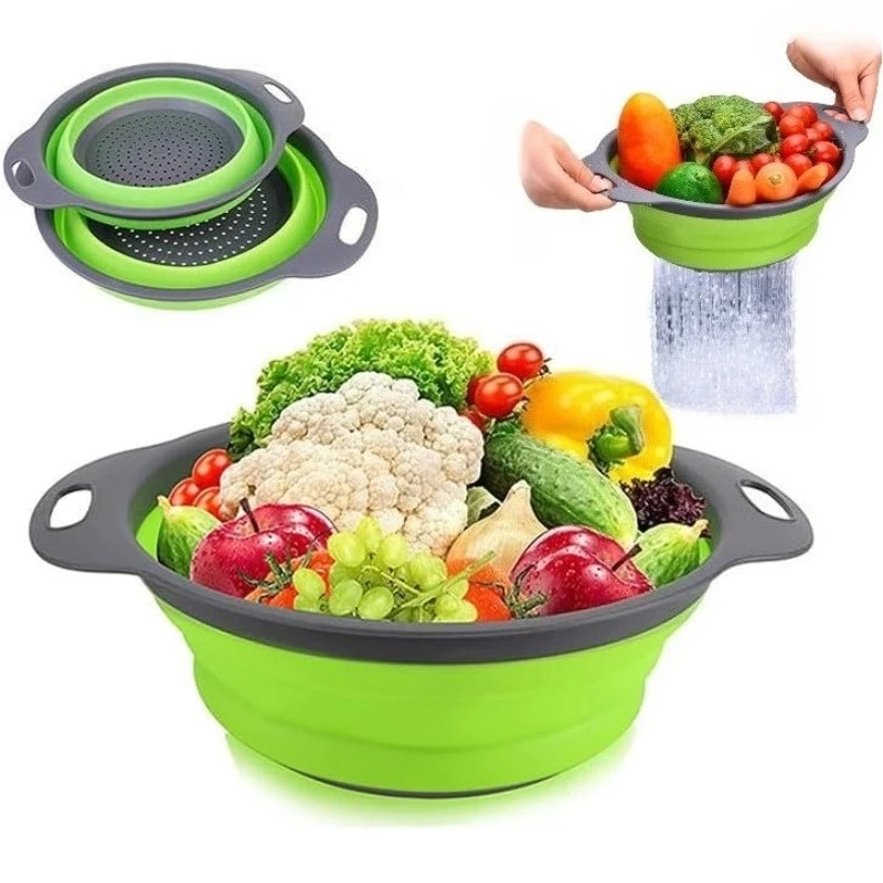1Pc Foldable Silicone Strainer - огляд і ціна Kitchen Gadgets Organizer